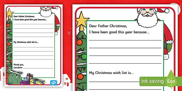 (teacher　Template　Letter　Christmas　Sample　Wish　made)