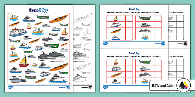 Boats I Spy Activity (teacher made) - Twinkl