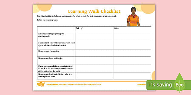 Learning Walk Planning Checklist Resources Twinkl Life