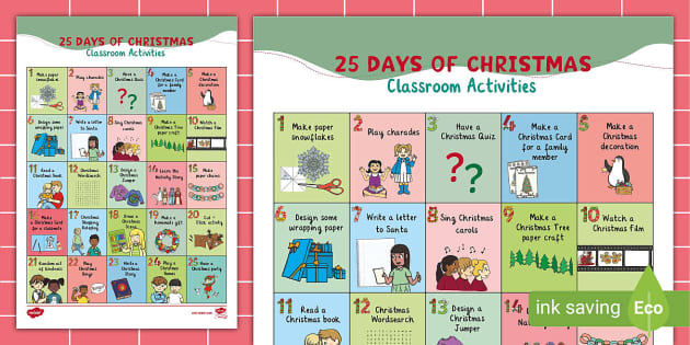 New 25 Days Of Christmas Classroom Activities Twinkl Busy Bees