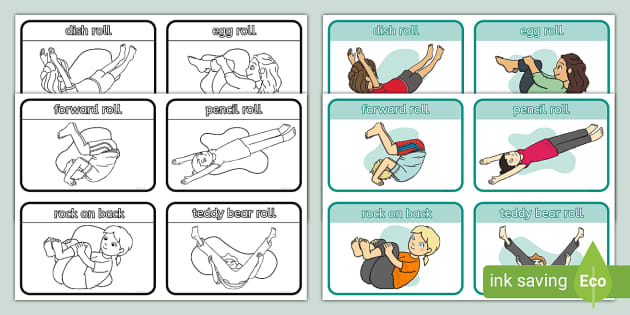 Gymnastic Rolls Flashcards - Twinkl