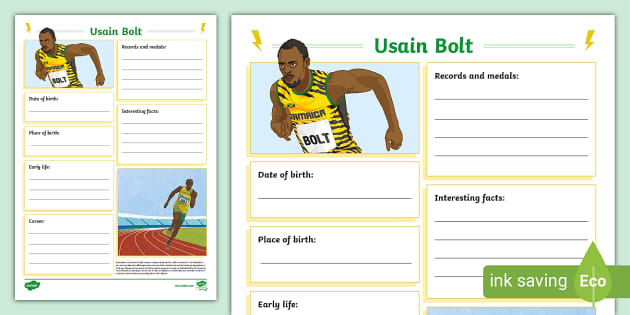 usain bolt biography ks2