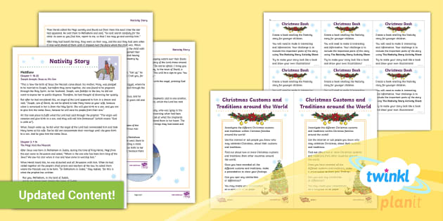 RE: The Christmas Story Year 6 Home Learning Tasks - Twinkl