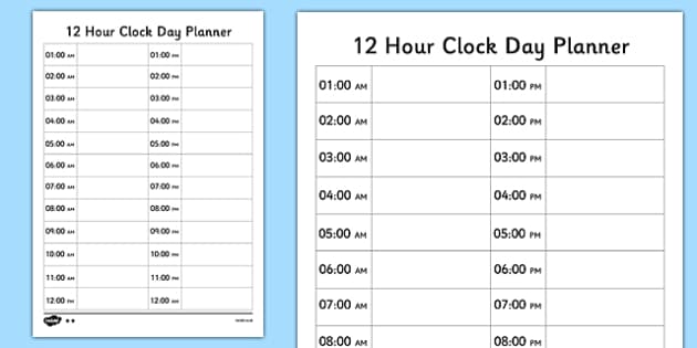 24 Hour Clock Face Template from images.twinkl.co.uk