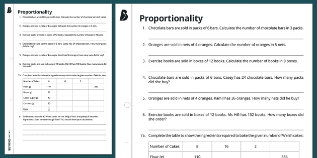 ðŸ‘‰ Direct Proportion Worksheet | GCSE Maths Resources | Beyond