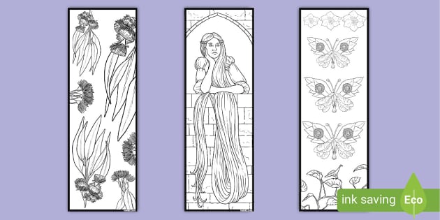 FREE! - Pretty Bookmarks to Colour | Resources | Twinkl