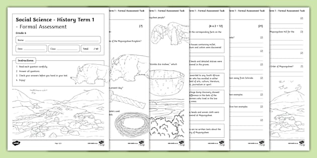 FREE Grade 6: Social Science History Formal Assessment Term 1
