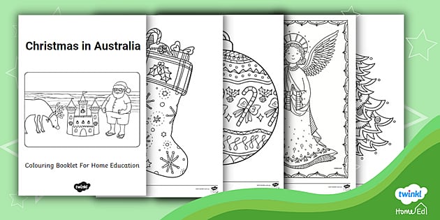 FREE! - Home Education Australian Christmas Colouring Booklet