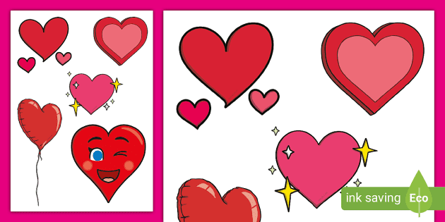 Heart Clip Art Cut-Outs (teacher made) - Twinkl