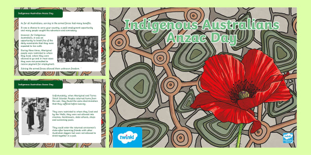 Indigenous Anzac PowerPoint | Australian Anzac Day | Twinkl