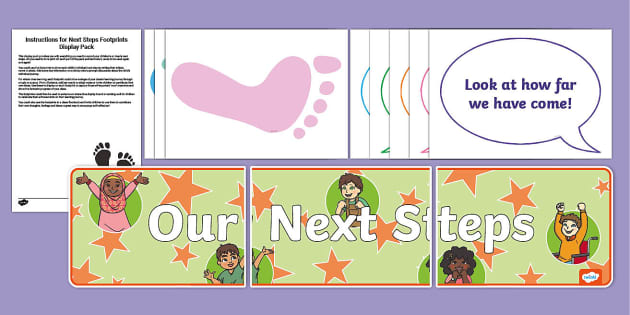 👉 Eyfs Next Steps Footprint Display Pack Teacher Made 4411