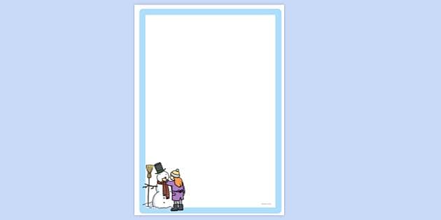 snowman page borders