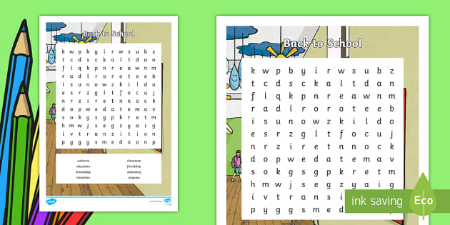 KS2 Back to School Word Search