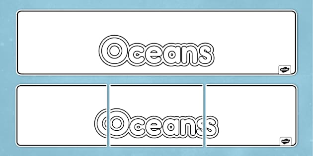 Ocean Collaborative Drawing Display Banner Twinkl