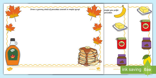 FREE - Pancakes Drawing Prompts teacher made 