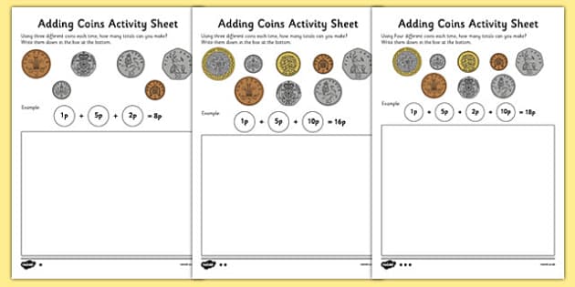 coins adding worksheet money twinkl sheet ks2 activity resource addition resources