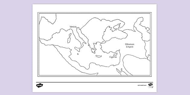 FREE Venice Cyprus Map Colouring Colouring Sheets   Venice Cyprus Map Ver 1 