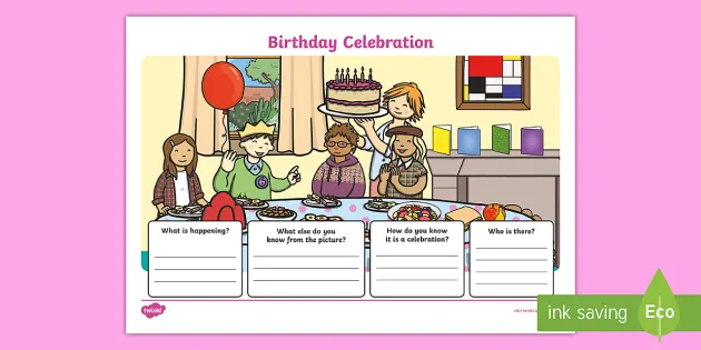 birthday celebration worksheet worksheet teacher made