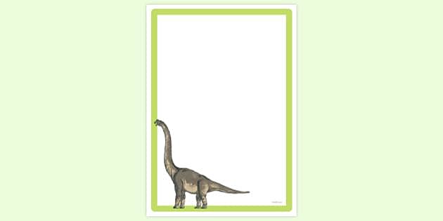 FREE! - Simple Blank Realistic Dinosaur Page Border | Twinkl