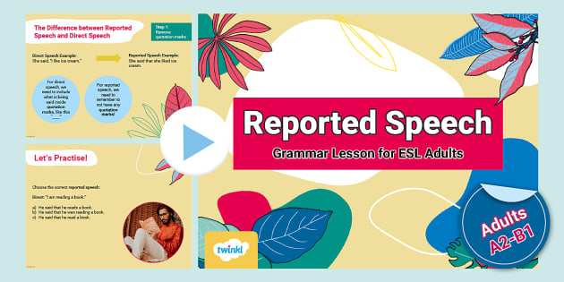 reported speech grammar b1