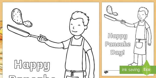 Happy Pancake Day! Colouring Page - Requests KS1 