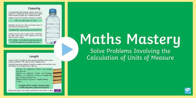 Year 6 Measurement Solve Problems Units Of Measure Powerpoint 1958