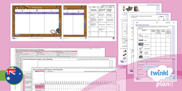 Year 6 Science Electricity Assessment Pack (teacher Made)