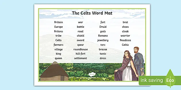 celtic font for word