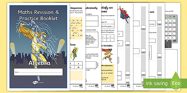 year 6 maths revision booklet pdf algebra teacher made