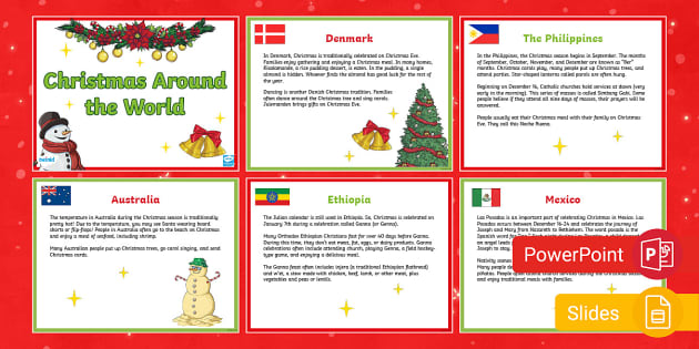 Christmas Around the World PowerPoint & Google Slides for 3rd-5th Grade