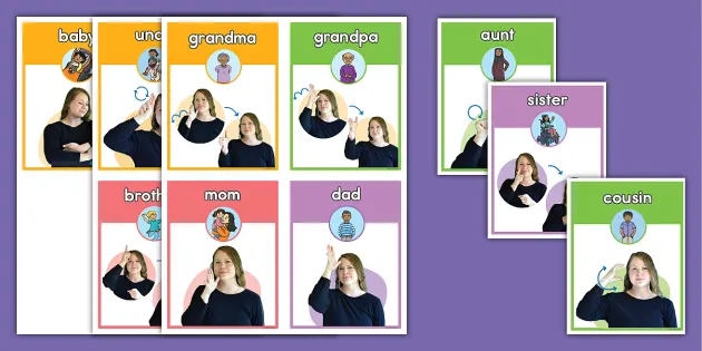 american sign language words chart