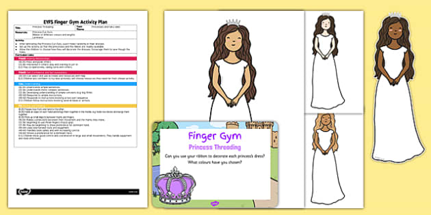 Eyfs Princess Threading Finger Gym Plan And Resource Pack