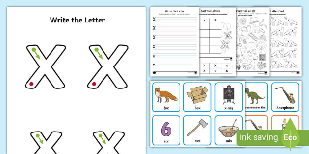 Letter X Handwriting Activity Pack (teacher made) - Twinkl