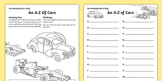 Car Engine Function: Quiz & Worksheet for Kids