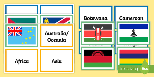 Flags of the World Matching Activity (Teacher-Made) - Twinkl