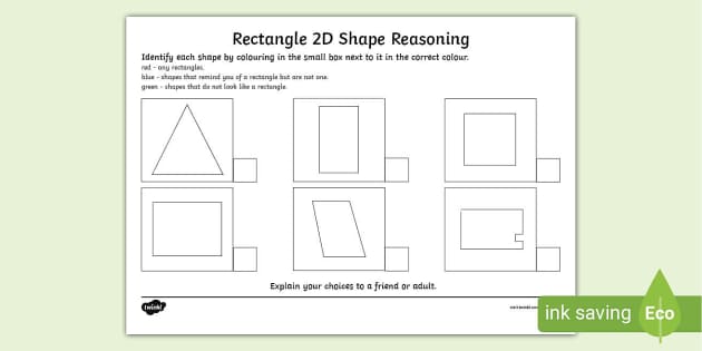 👉 Rectangles 2D Shape Reasoning Task Mat - Twinkl