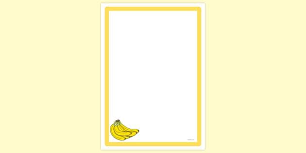 FREE! - Simple Blank Bunch of Bananas Page Border | Page Borders