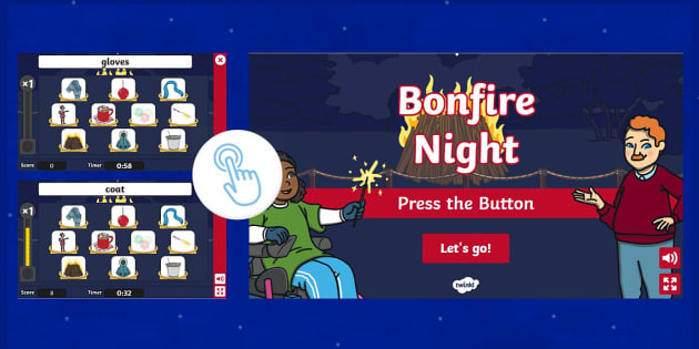 Interactive Bonfire Night Press The Button Game Twinkl Go 7980