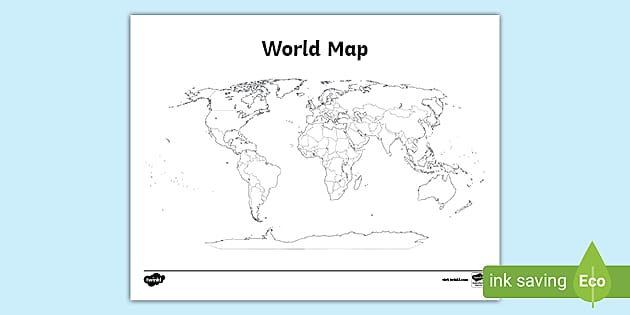 Free Blank World Map - GIS Geography