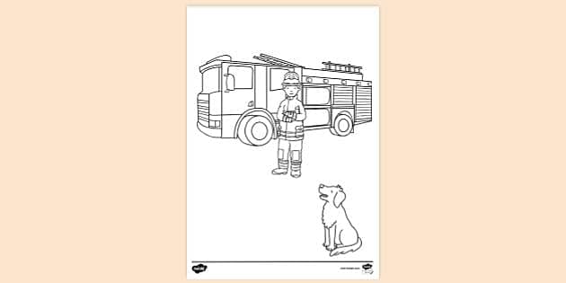 Fire Safety Colouring Page Printable Colouring Sheets