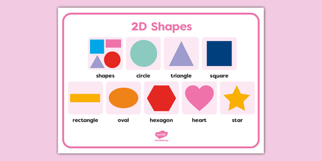 👉 2D Shapes Word Mat - Twinkl