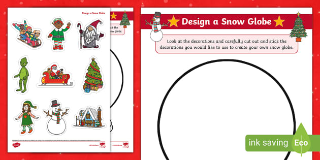 Christmas Cutting and Sticking (Activity Sheet). - Twinkl