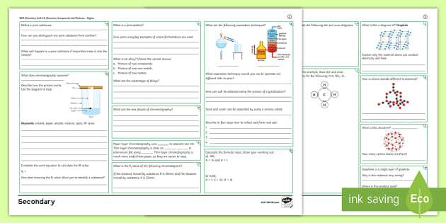 OCR Gateway Chemistry Unit C2: Elements, Mixtures and Compounds Higher