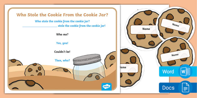 who stole the cookie from the cookie jar printables