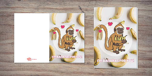 Im Bananas For You Valentines Day Card Twinkl Party