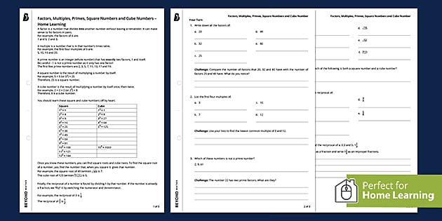 ðŸ‘‰ Types of Number KS3 Walkthrough Worksheet | KS3 Maths