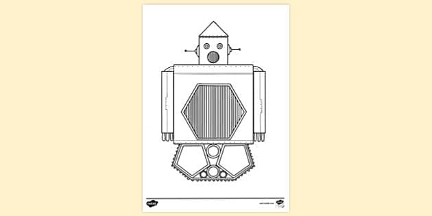 FREE! - Robot of Simple Shapes Colouring Sheet Colouring | Colouring Sheets