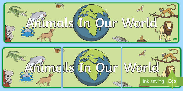 Animals In Our World Display Banner - Amazing Animals Display Banner