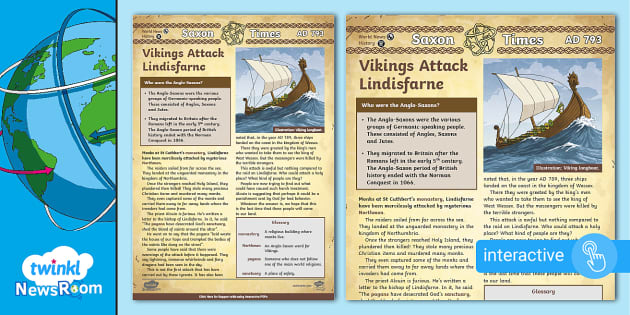 Vikings Attack Lindisfarne - News from the Past Article