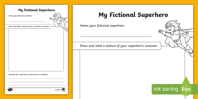 Design A Fictional Superhero Worksheet (teacher Made)